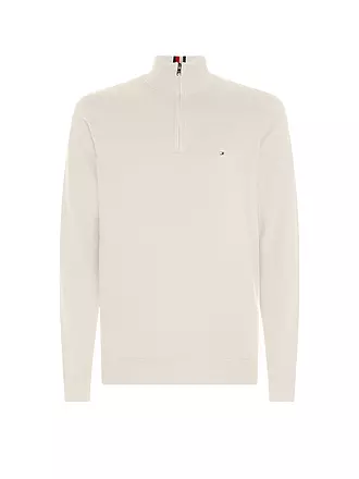 TOMMY HILFIGER | Troyer Pullover | weiss