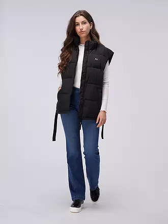 TOMMY JEANS | Steppgilet | schwarz