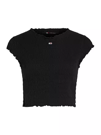 TOMMY JEANS | T-Shirt Cropped Fit | schwarz