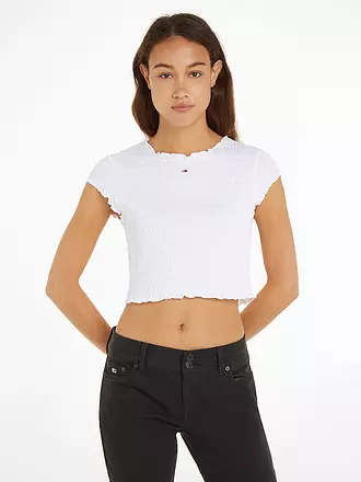 TOMMY JEANS | T-Shirt Cropped Fit | weiss