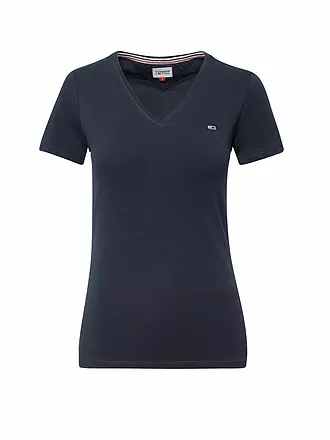TOMMY JEANS | T-Shirt Skinny Fit | schwarz