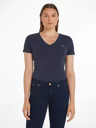 TOMMY JEANS | T-Shirt Skinny Fit | schwarz