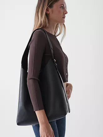 TORY BURCH | Ledertasche - Hobo Bag ROMY | schwarz