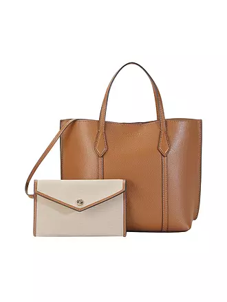 TORY BURCH | Ledertasche - Shopper PERRY SMALL TOTE | braun