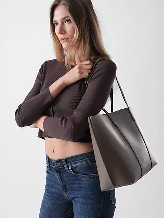 TORY BURCH | Ledertasche - Shopper PERRY | hellbraun