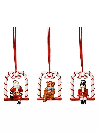VILLEROY & BOCH | Weihnachtsschmuck Nostalgic Ornaments Ornamente Harlekin,Teddy und Santa 3tlg. | bunt