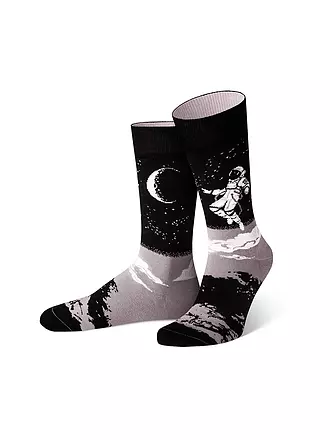 VON JUNGFELD | Socken ASTRONAUT black | hellgrün