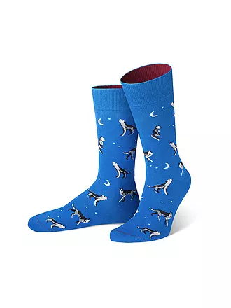 VON JUNGFELD | Socken CAT mittelblau | blau