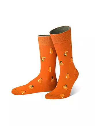 VON JUNGFELD | Socken KÜRBIS orange | hellgrün