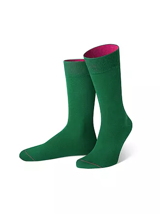 VON JUNGFELD | Socken Navarra / rot | dunkelgrün