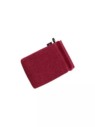 VOSSEN | Waschhandschuh PURE 16x22cm  Red Wood | dunkelrot