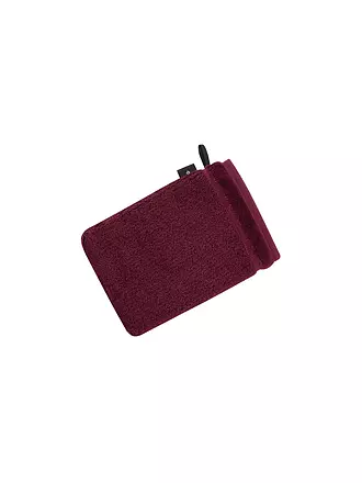 VOSSEN | Waschhandschuh PURE 16x22cm Red Rock | beere