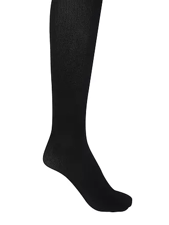 WOLFORD | Modestrumpfhose Mary Cotton Rib Black | schwarz