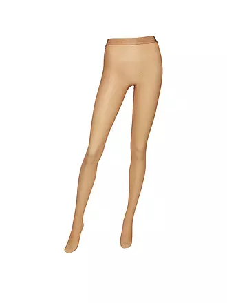 WOLFORD | Netzstrumpfhose TWENTIES back | hellbraun