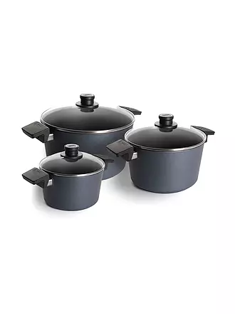 WOLL | Kochtopf -Set 3tlg 20+24+28cm DIAMOND LITE Antihaft | schwarz