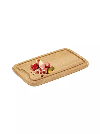 ZASSENHAUS | Tranchierbrett Gummibaum 36x23cm | beige
