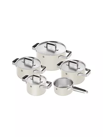 ZWILLING | Kochgeschirr - Set 5tlg. PURE Edelstahl / Gruen | creme