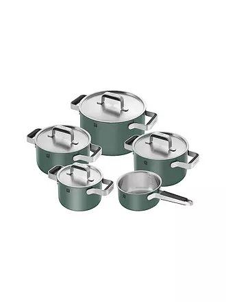 ZWILLING | Kochgeschirr - Set 5tlg. PURE Edelstahl / Gruen | dunkelgrün