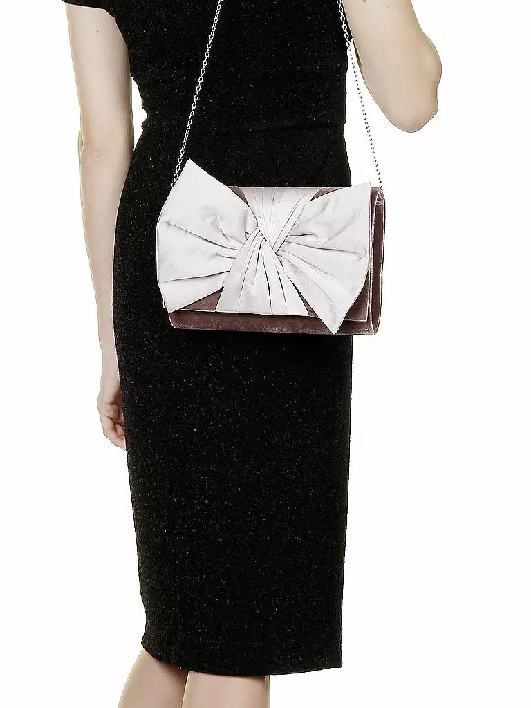 A-ZONE | Samt-Abendtasche | rosa
