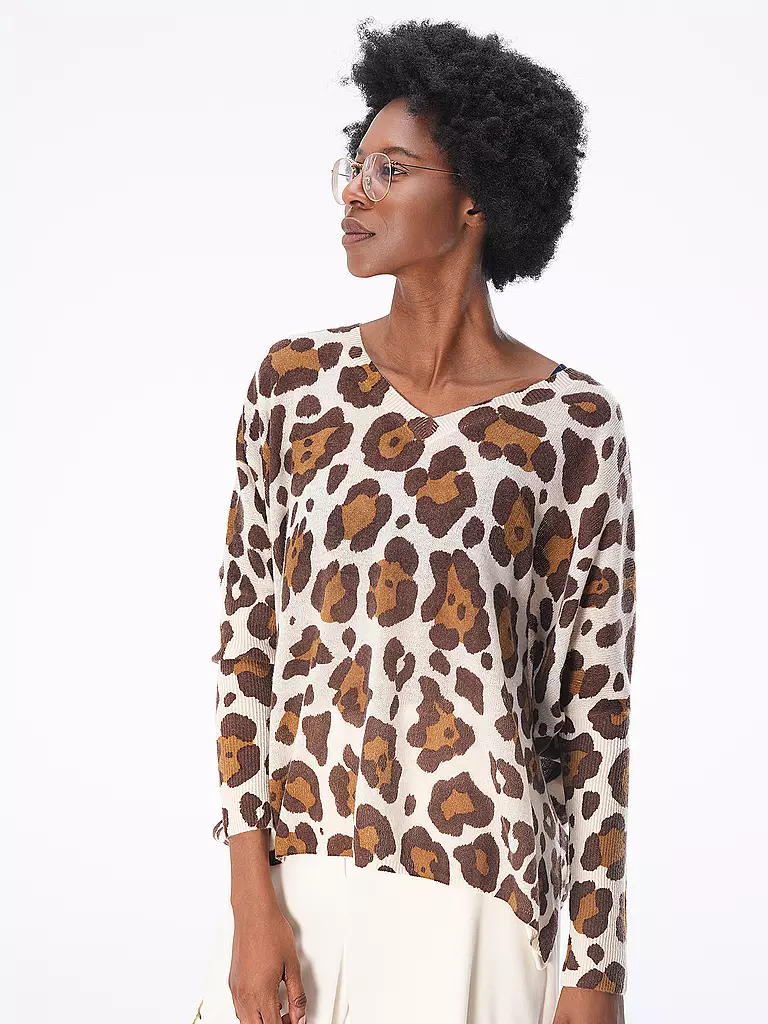 ABSOLUT | Kaschmirpullover CAMILLE PRINT | camel