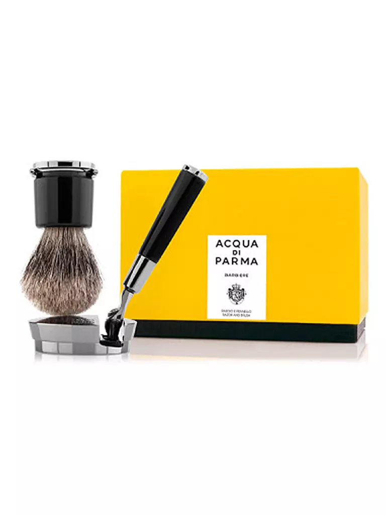 ACQUA DI PARMA | Collezione Barbiere - Geschenkset - Rasierpinsel & Rasierer (Schwarz)  | rot