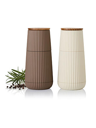AD HOC | Set Pfeffer- und Salzmühle SCAPE 12cm Dark & Light Beige 