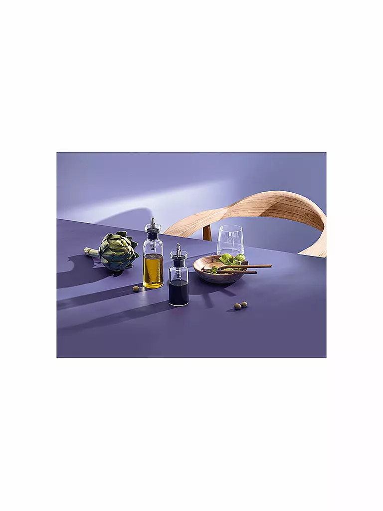 AD HOC | Essig- oder Ölspender AROMA POUR 120ml Glas/Edelstahl | hellgrau