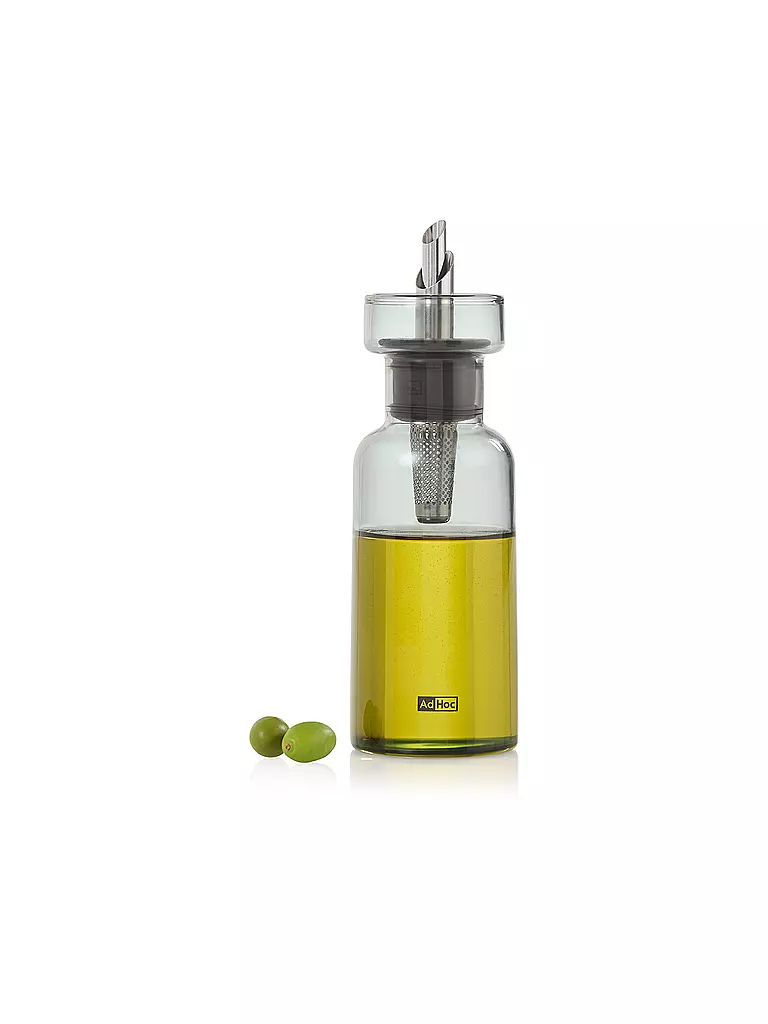 AD HOC | Essig- oder Ölspender AROMA POUR 120ml Grau/Glas/Edelstahl | hellgrau