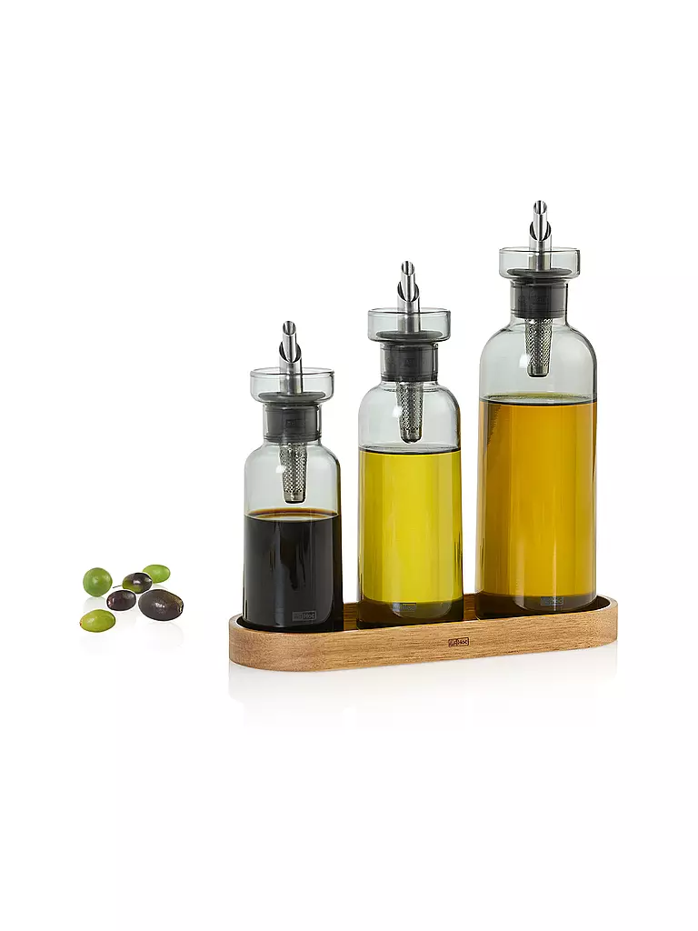 AD HOC | Essig- oder Ölspender AROMA POUR 120ml Grau/Glas/Edelstahl | hellgrau