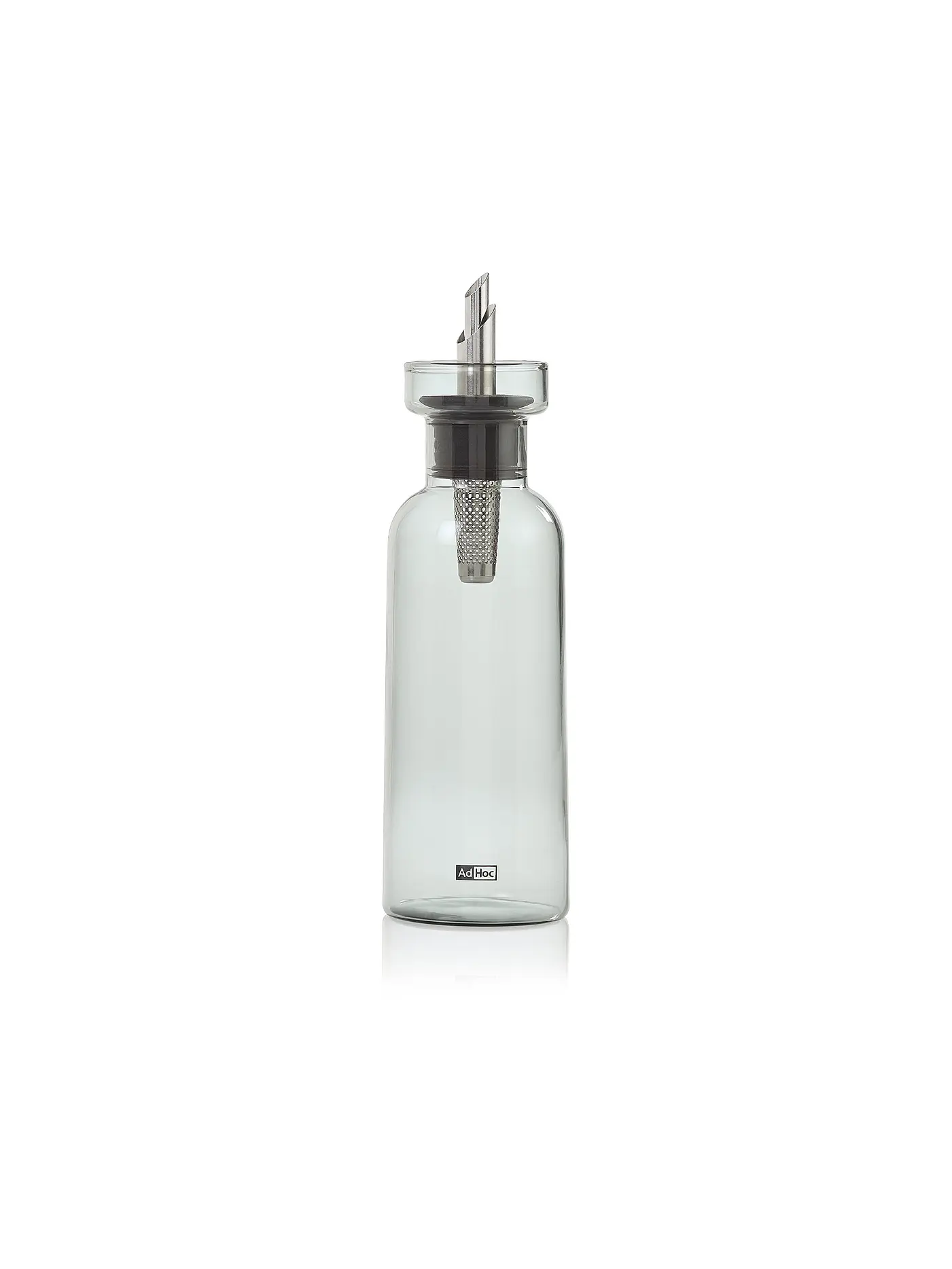 AD HOC | Essig- oder Ölspender AROMA POUR 300ml Glas / Edelstahl | hellgrau