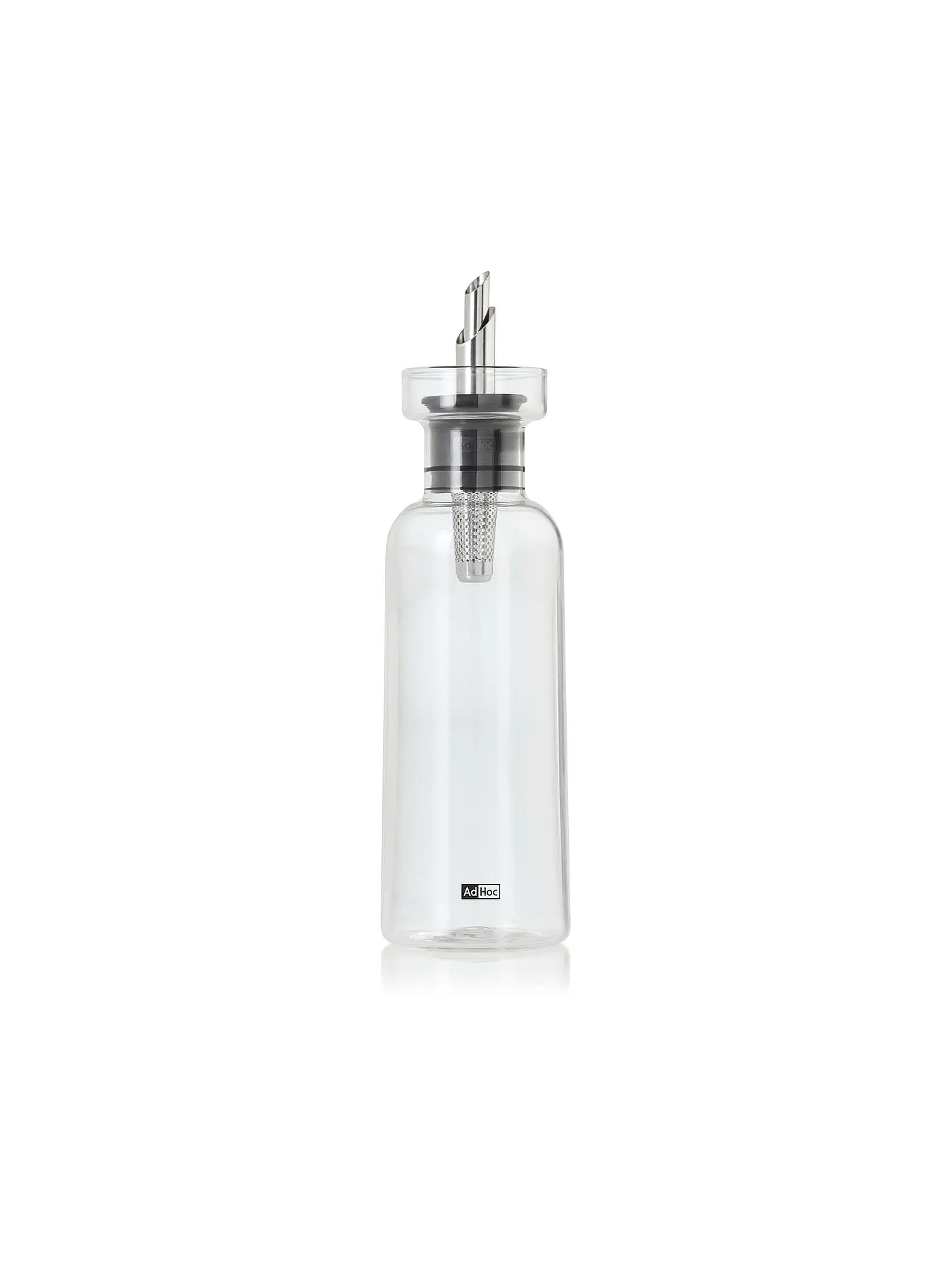 AD HOC | Essig- oder Ölspender AROMA POUR 300ml Glas / Edelstahl | transparent