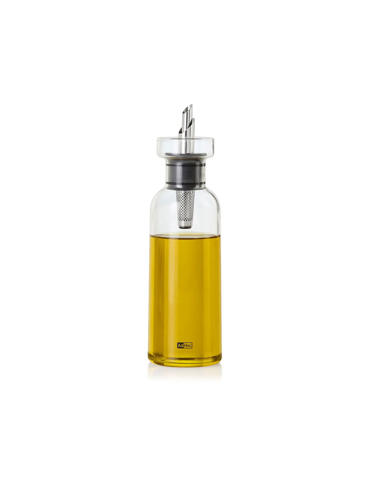 AD HOC | Essig- oder Ölspender AROMA POUR 300ml Glas / Edelstahl | transparent