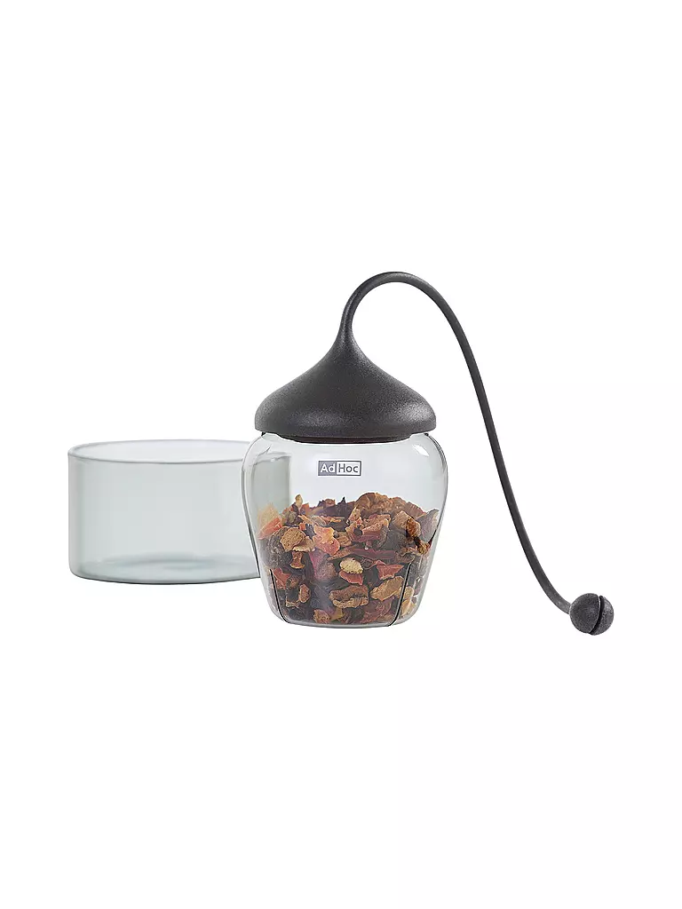 AD HOC | Glas Teefilter FUSION Glas / Grau | transparent