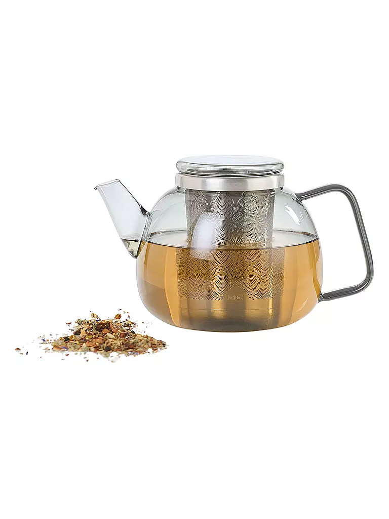 AD HOC | Teekanne 1,2 l YUNA Glas / Grau | grau