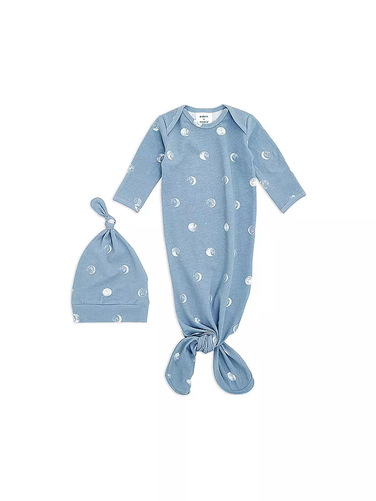 ADEN + ANAIS | Baby Set Schlafoverall mit Mütze SNUGGLE KNIT™ | blau