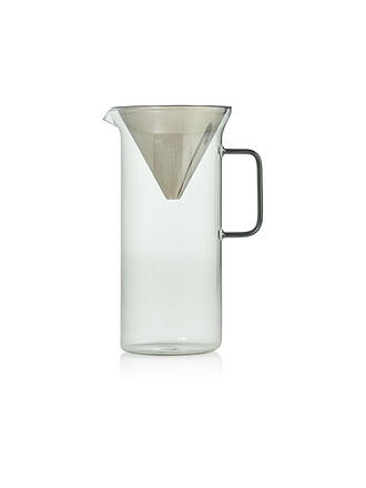 ADHOC | Kaffeebereiter IMPACT 1000ml Glas Grey Edelstahl