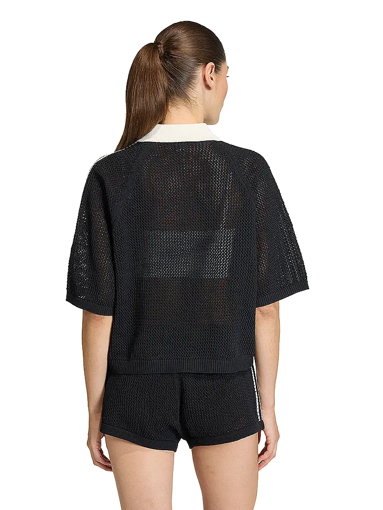 ADIDAS ORIGINALS | Poloshirt CROCHET | Schwarz