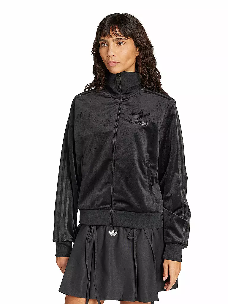 ADIDAS ORIGINALS | Sweatjacke VELVET TT | schwarz