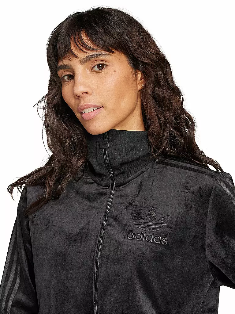 ADIDAS ORIGINALS | Sweatjacke VELVET TT | schwarz