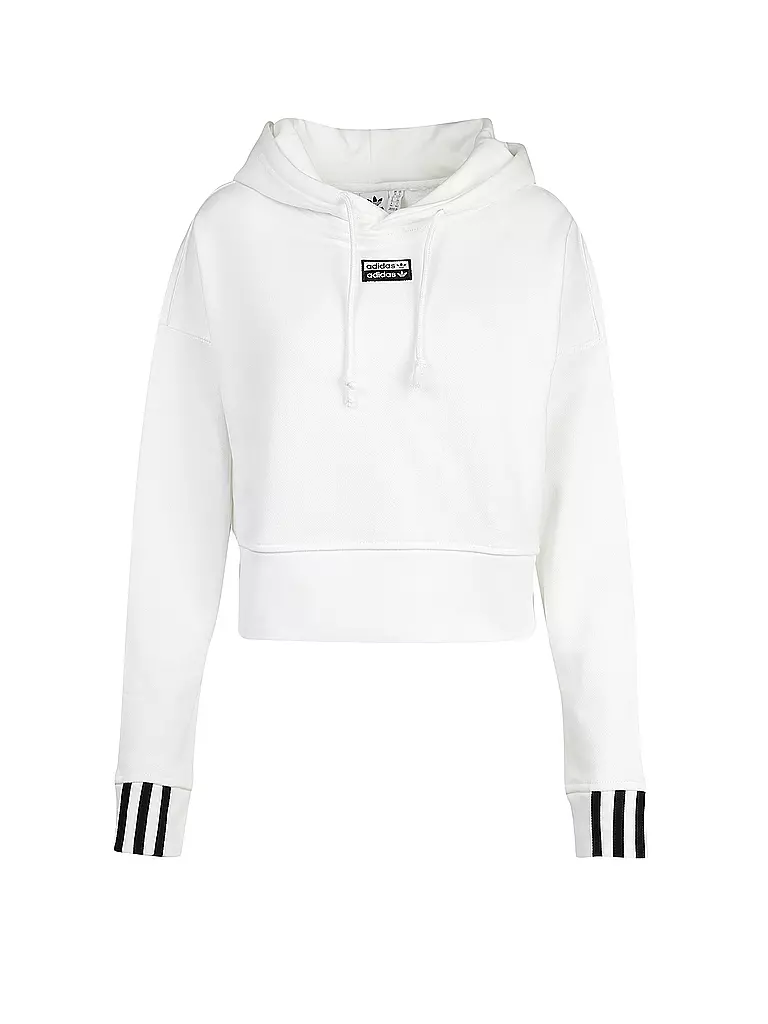 ADIDAS | Kapuzensweater - Hoodie Cropped-Fit | weiß