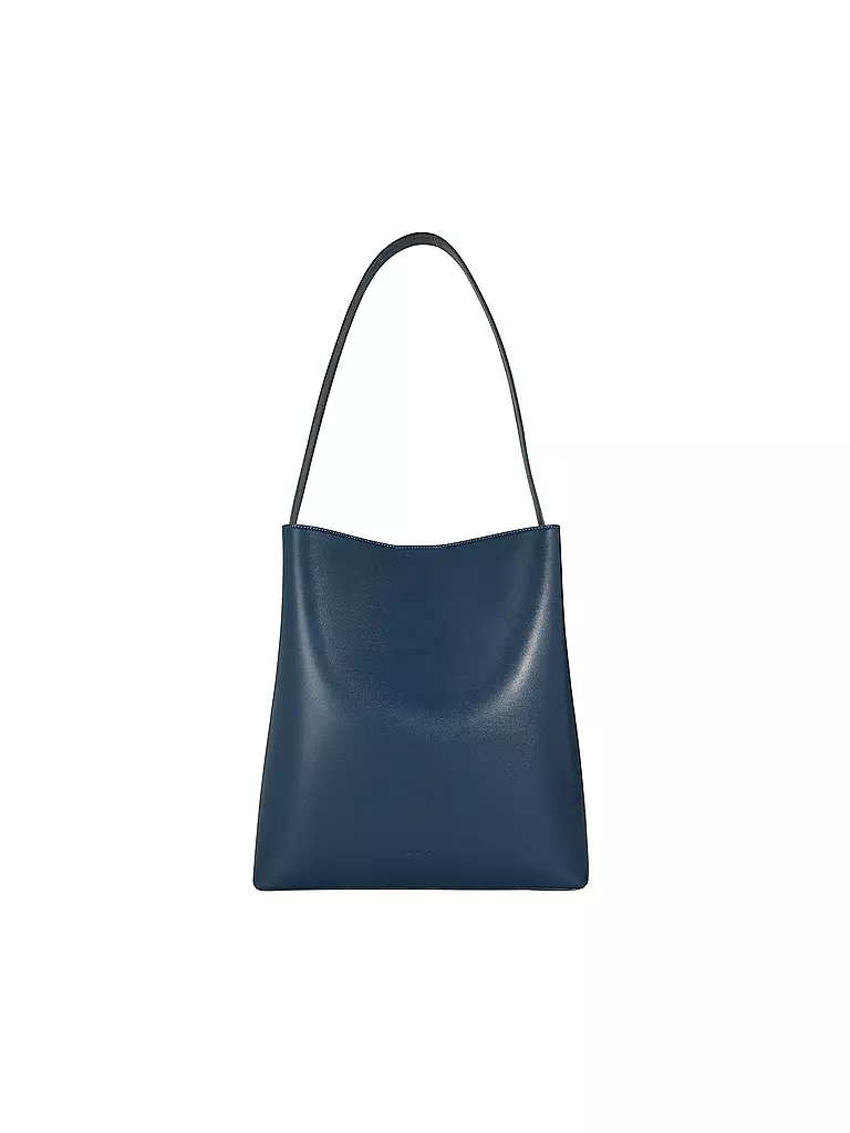 AESTHER EKME | Ledertasche - Bucket Bag DEMI LUNE | blau