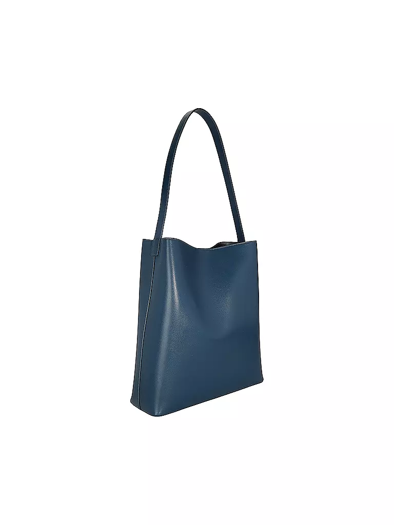 AESTHER EKME | Ledertasche - Bucket Bag DEMI LUNE | blau