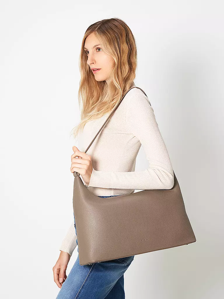 AESTHER EKME | Ledertasche - Hobo DUFFLE | grau