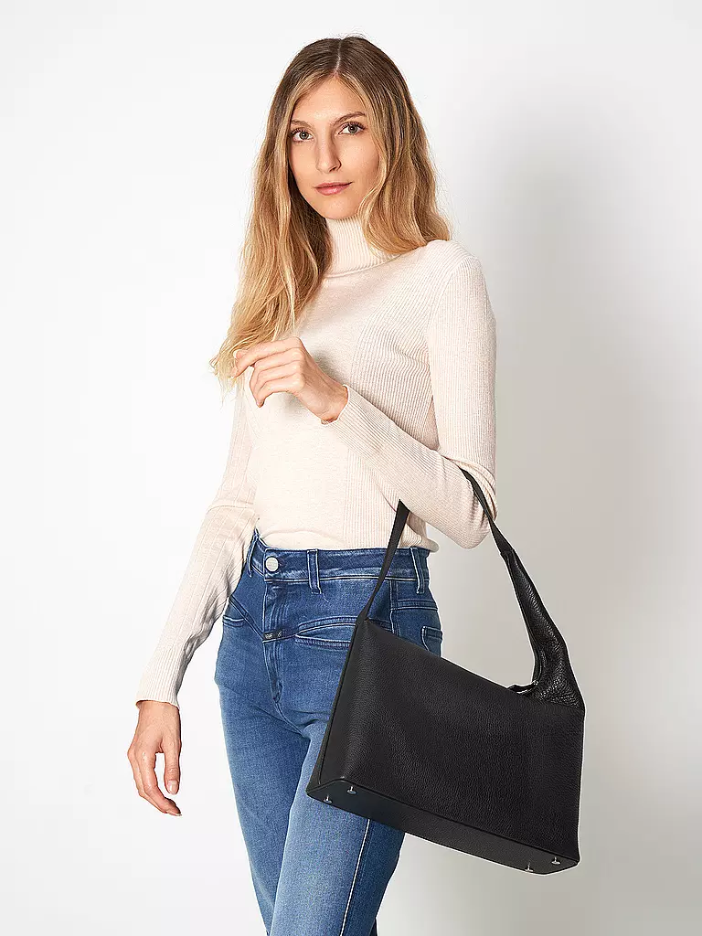 AESTHER EKME | Ledertasche - Hobo SOFT LUNE | schwarz