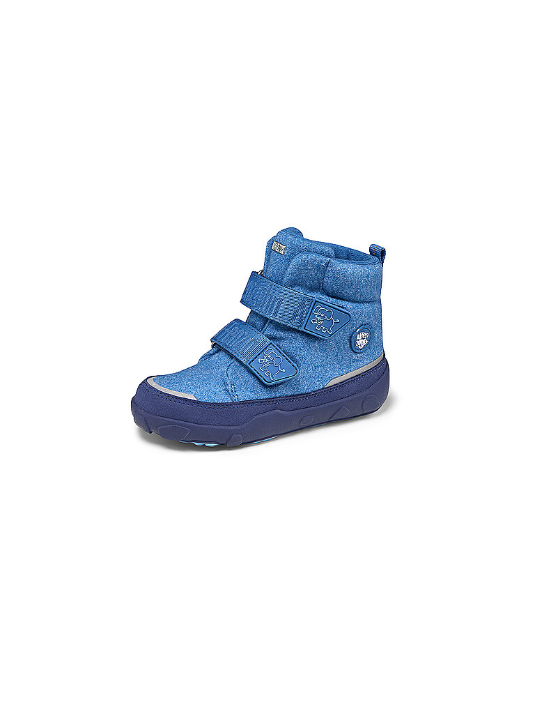AFFENZAHN Kinder Winterstiefel WOLLE COMFY Elefant blau | 21