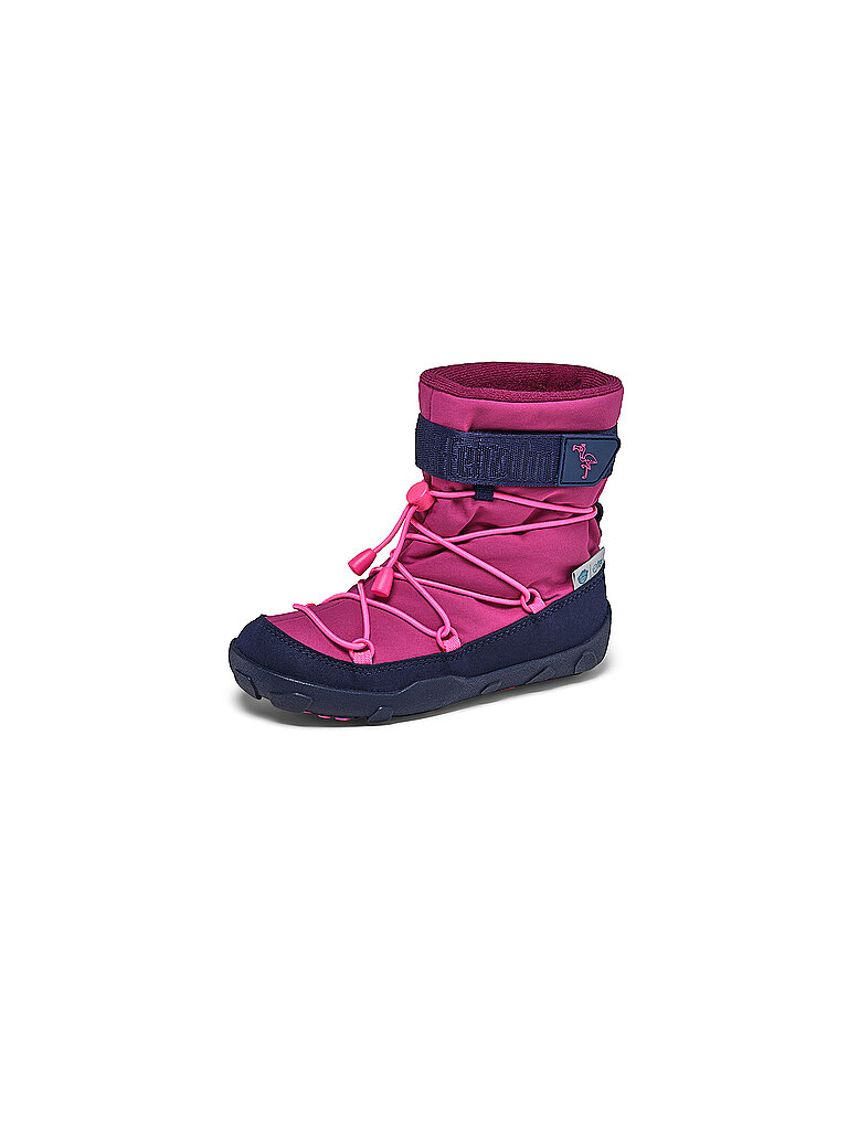 AFFENZAHN Kinder Winterstiefel VEGAN SNOWY Flamingo dunkelrot | 21