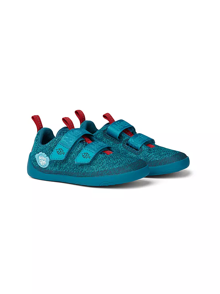 AFFENZAHN | Kinder Barfußschuh Knit - Hai | blau