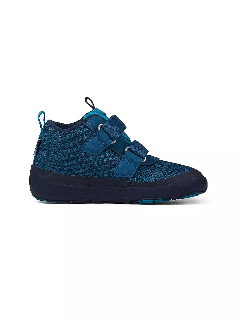 AFFENZAHN | Kinder Barfußschuhe - Übergangsschuh KNIT HAPPY Bär | dunkelblau