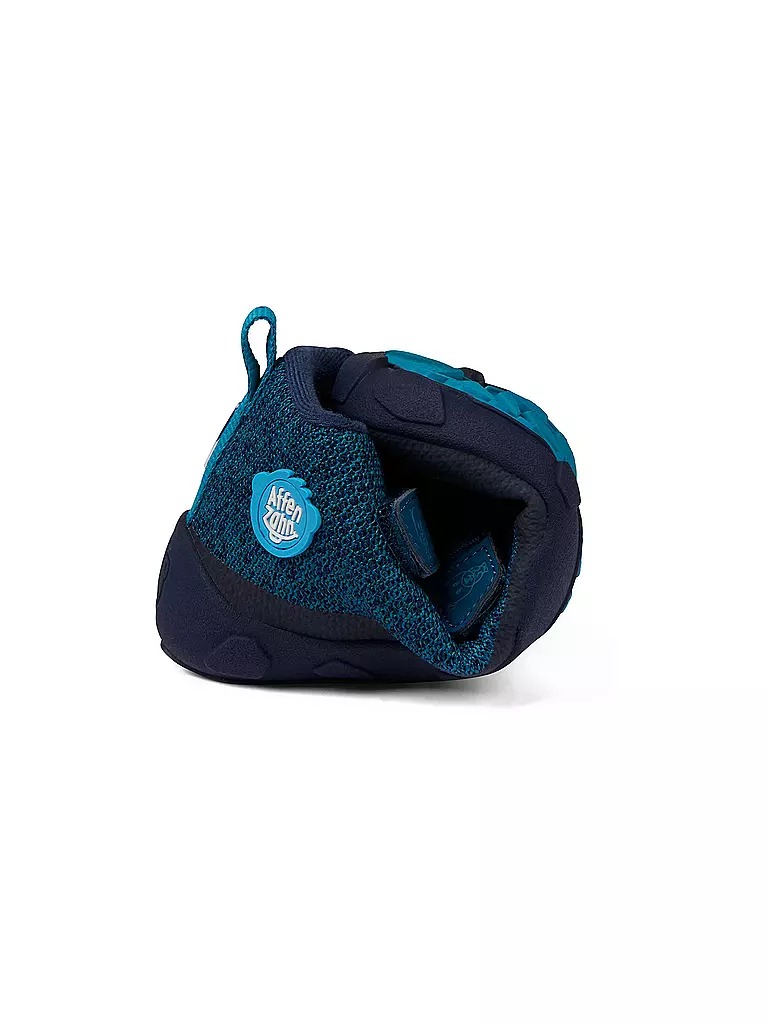 AFFENZAHN | Kinder Barfußschuhe - Übergangsschuh KNIT HAPPY Bär | dunkelblau
