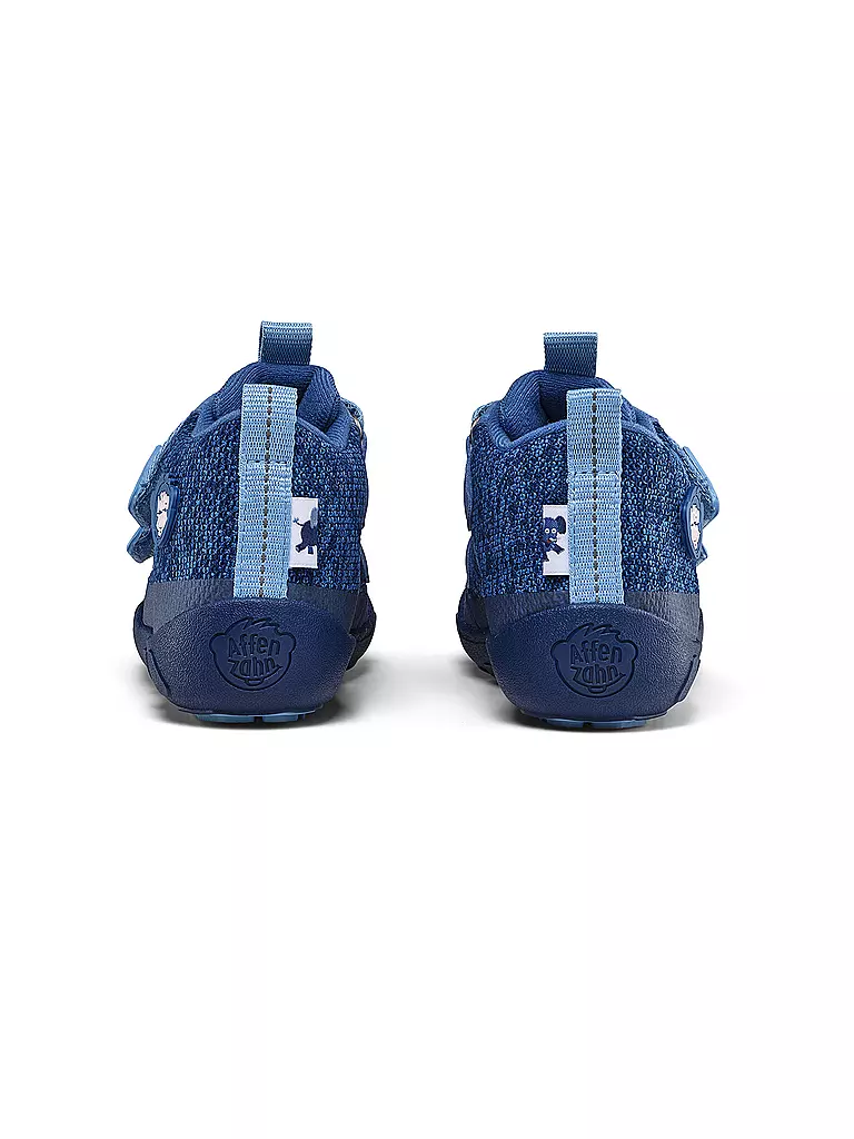 AFFENZAHN | Kinder Barfußschuhe - Übergangsschuhe KNIT HAPPY Elefant | dunkelblau